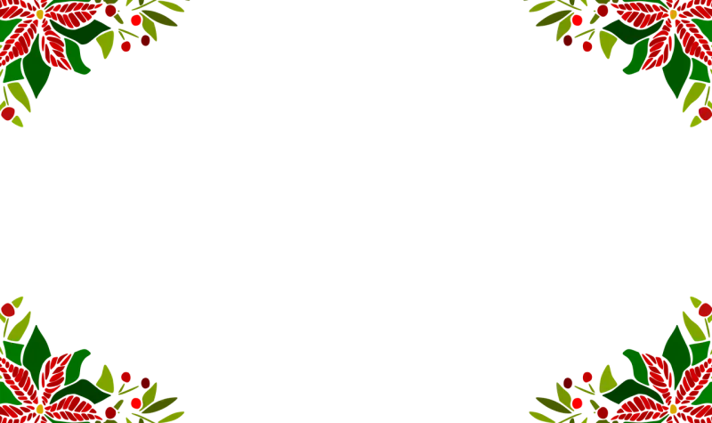 Poinsettia Holly Border Stickdatei – Weihnachten