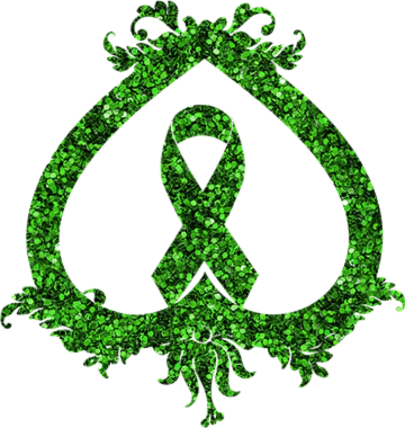 Cancer Ribbon Awareness Stickdatei – Herzen & Liebe
