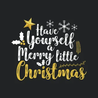 Christmas Greeting Typography Stickdatei