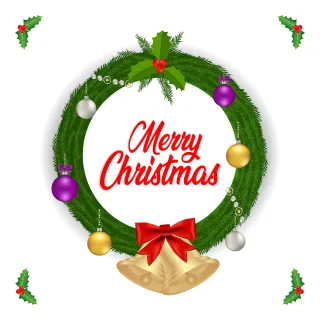 Christmas Greeting Wreath Stickdatei