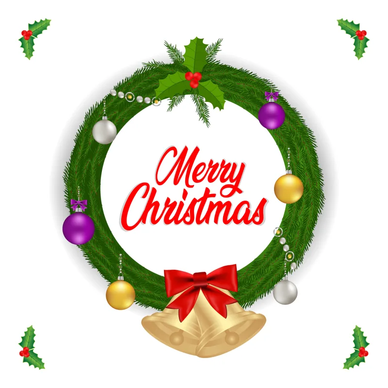 Christmas Greeting Wreath Stickdatei – Weihnachten