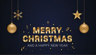 Merry christmas Happy new year Greetings Stickdatei