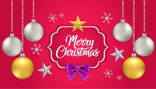 Christmas Greeting Ornaments Stickdatei