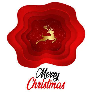 Christmas Greeting Reindeer Stickdatei