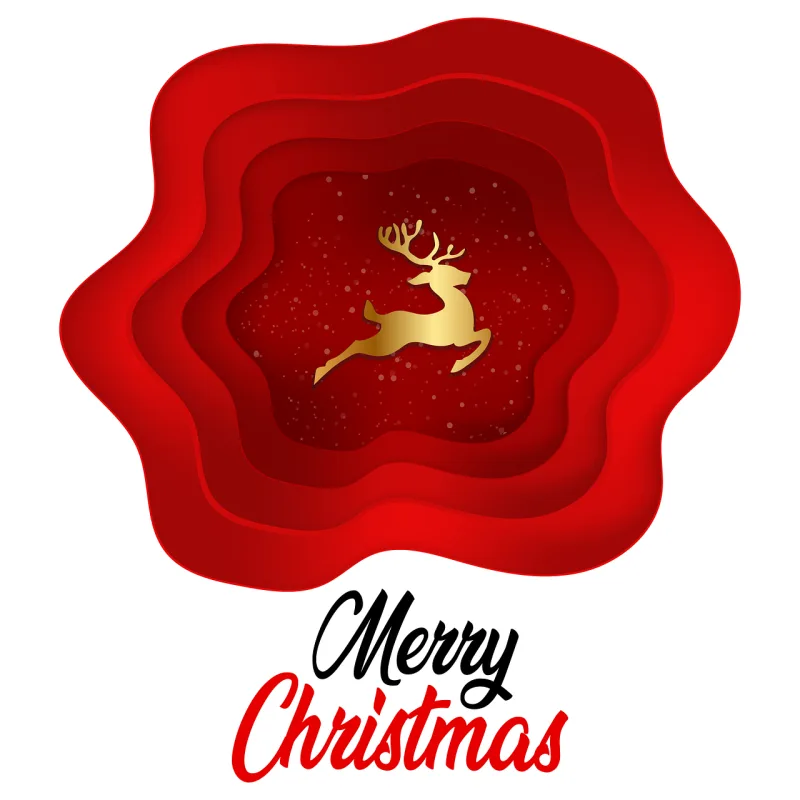 Christmas Greeting Reindeer Stickdatei – Weihnachten