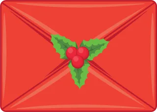Envelope Christmas Mistletoe Stickdatei