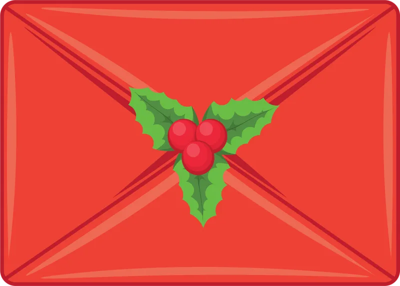 Envelope Christmas Mistletoe Stickdatei – Weihnachten