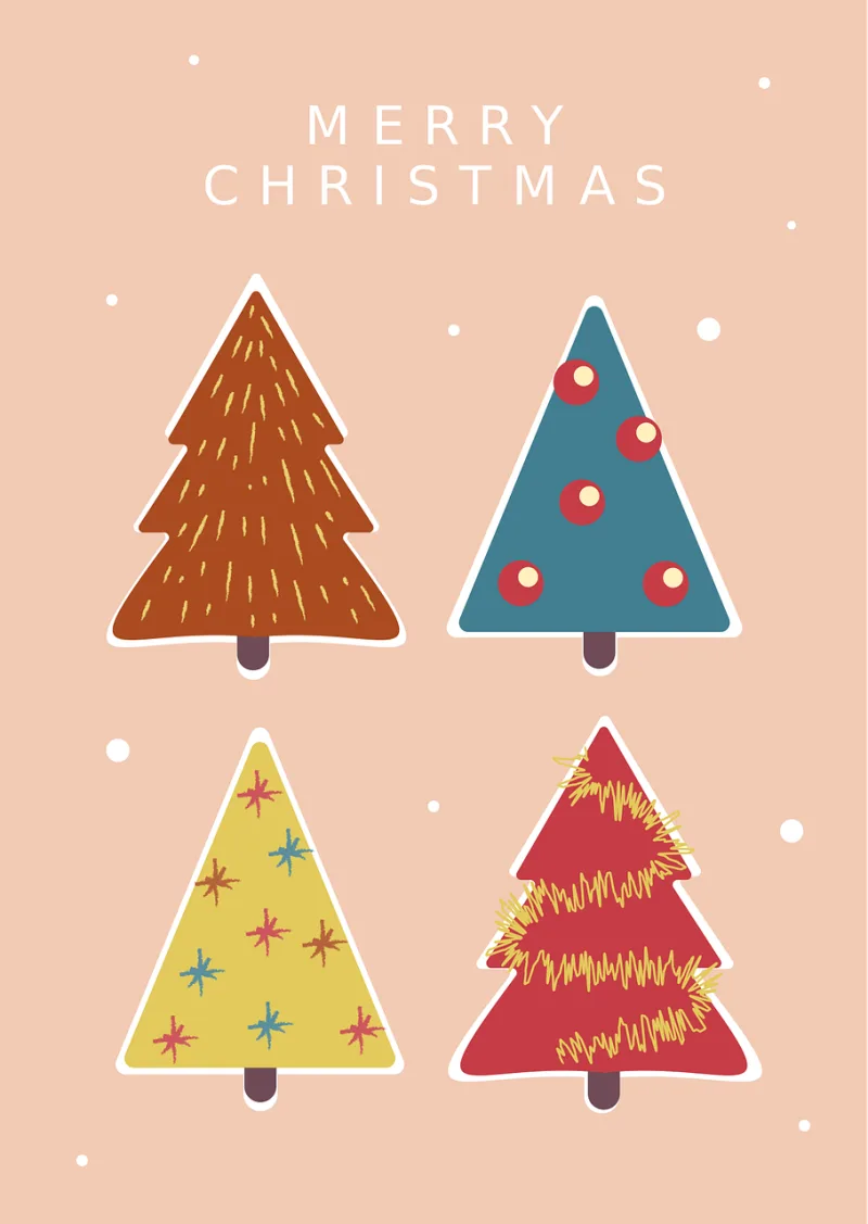 Tree Decoration Christmas card Stickdatei – Weihnachten