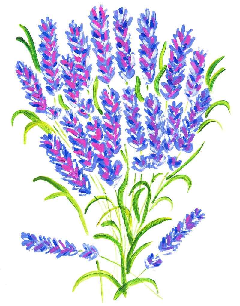 Lavender Flowers Purple Stickdatei – Blumen