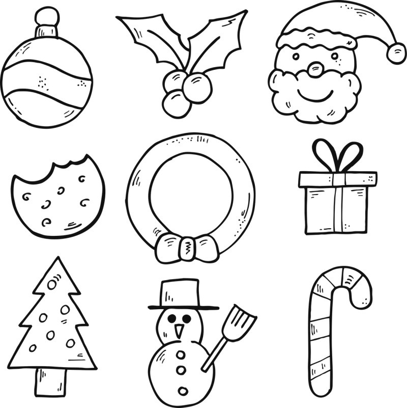 Santa claus Snowman Tree Stickdatei – Essen & Trinken