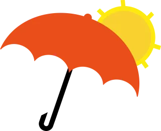 Umbrella Orange Drops Stickdatei