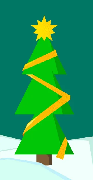 Tree Nature Christmas Stickdatei