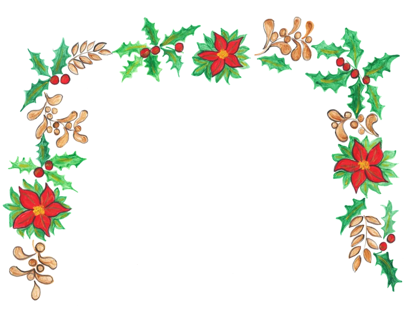 Christmas Holly Mistletoe Stickdatei – Weihnachten