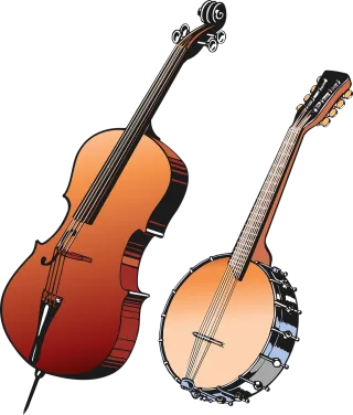 Musical instruments String instruments Music Stickdatei