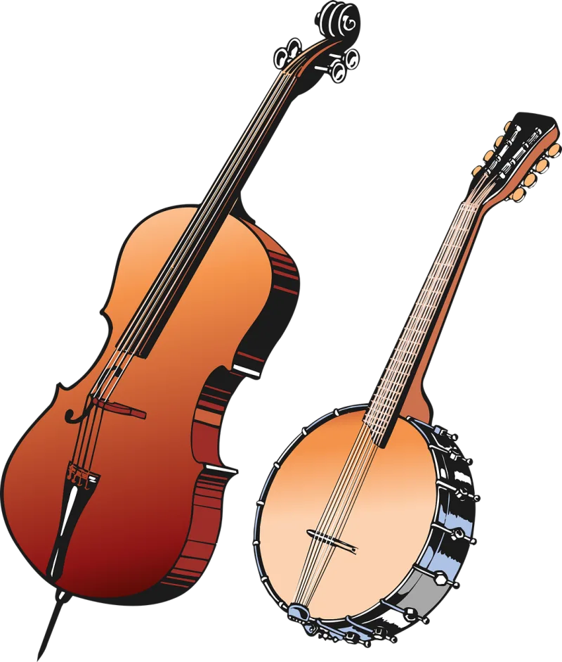 Musical instruments String instruments Music Stickdatei – Musik