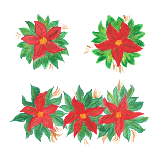 Poinsettia Flower background Christmas Stickdatei – Weihnachten