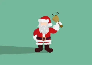 Santa claus Christmas Bell Stickdatei