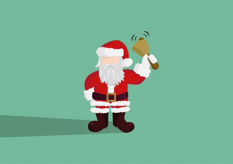 Santa claus Christmas Bell Stickdatei – Weihnachten