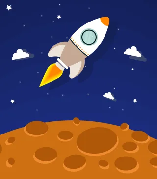 Rocket Space Spaceship Stickdatei