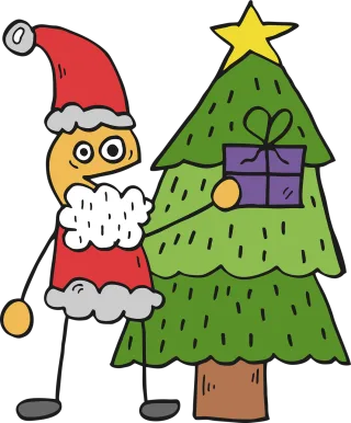 Christmas Santa claus Christmas tree Stickdatei