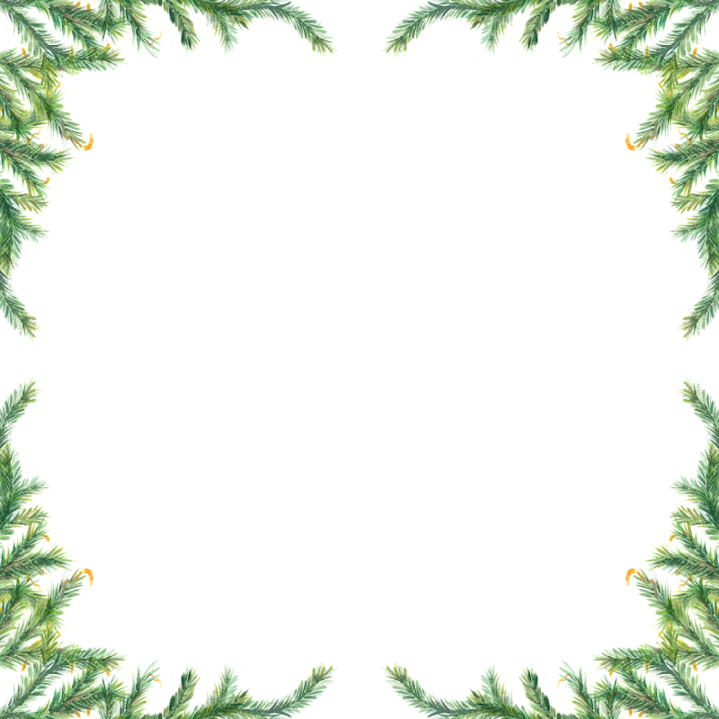 Needles Pine Border Stickdatei – Weihnachten