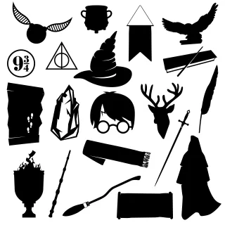 Harry potter Silhouettes Icons Stickdatei – Tiere