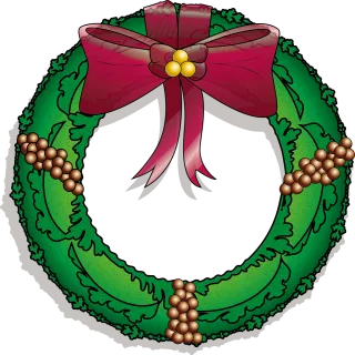 Christmas Wreath Bow Stickdatei
