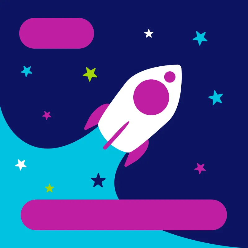 Rocket Sky Spaceship Stickdatei – Kinder