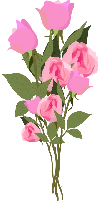 Flowers Roses Bouquet Stickdatei