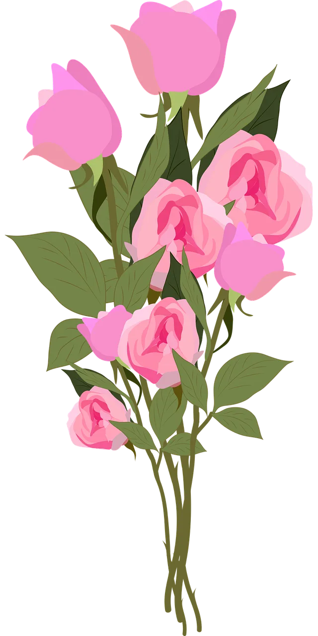 Flowers Roses Bouquet Stickdatei – Blumen