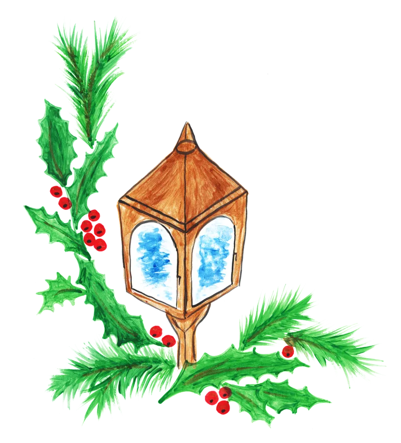 Christmas Lamp Light Stickdatei – Weihnachten