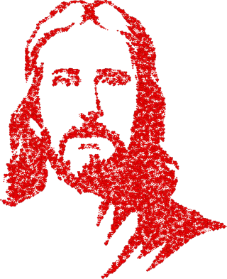 Jesus Christ Portrait Stickdatei – Herzen & Liebe