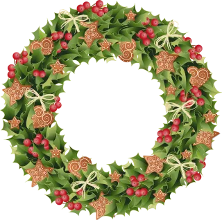 Christmas Christmas wreath Holly wreath Stickdatei
