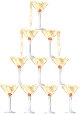 Champagne New year New year's eve Stickdatei