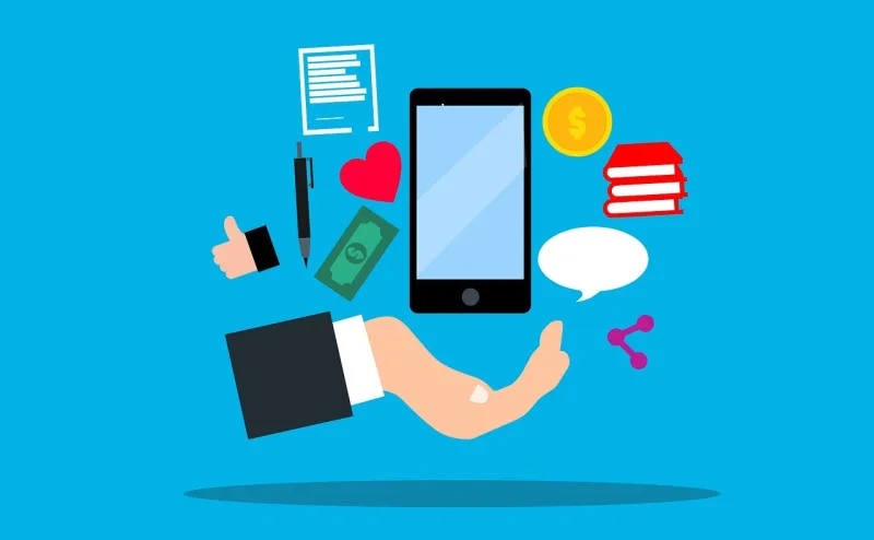Mobile phone Apps Marketing Stickdatei – Herzen & Liebe