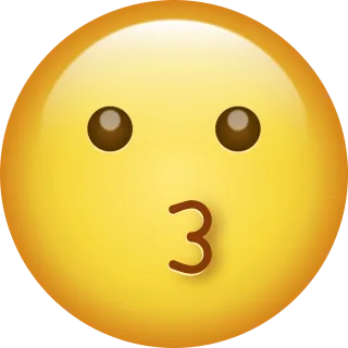 Emoji Kiss Yellow Stickdatei