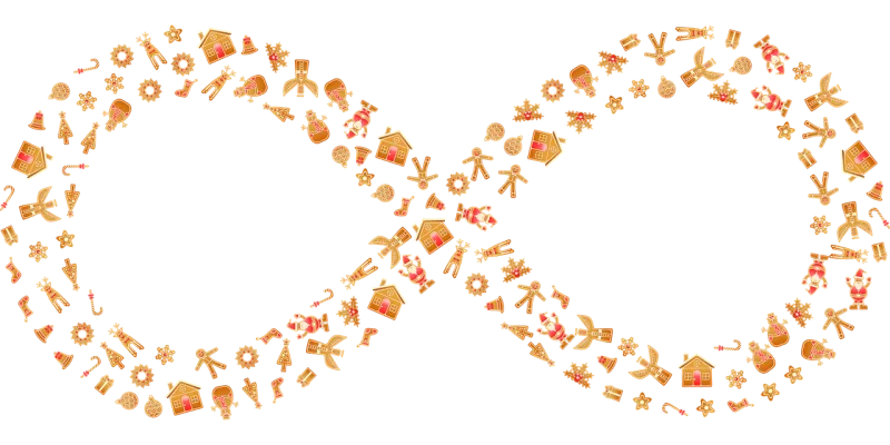 Gingerbread Infinite Infinity Stickdatei – Weihnachten