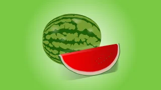 Watermelon Slice Fruit Stickdatei