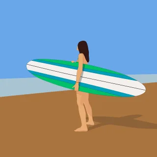 Activity Sport Surf Stickdatei