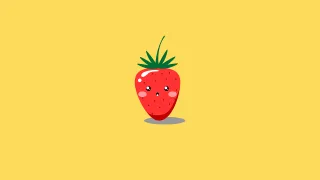 Strawberry Kawaii Cartoon Stickdatei