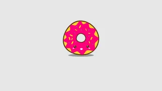 Doughnut Smiley Cartoon Stickdatei
