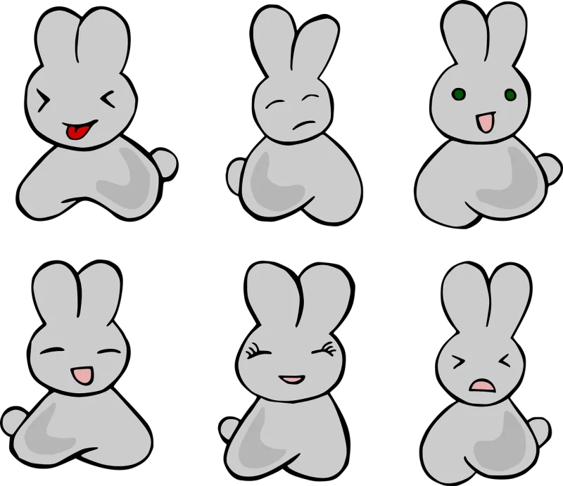 Bunny Character Chibi Stickdatei – Tiere