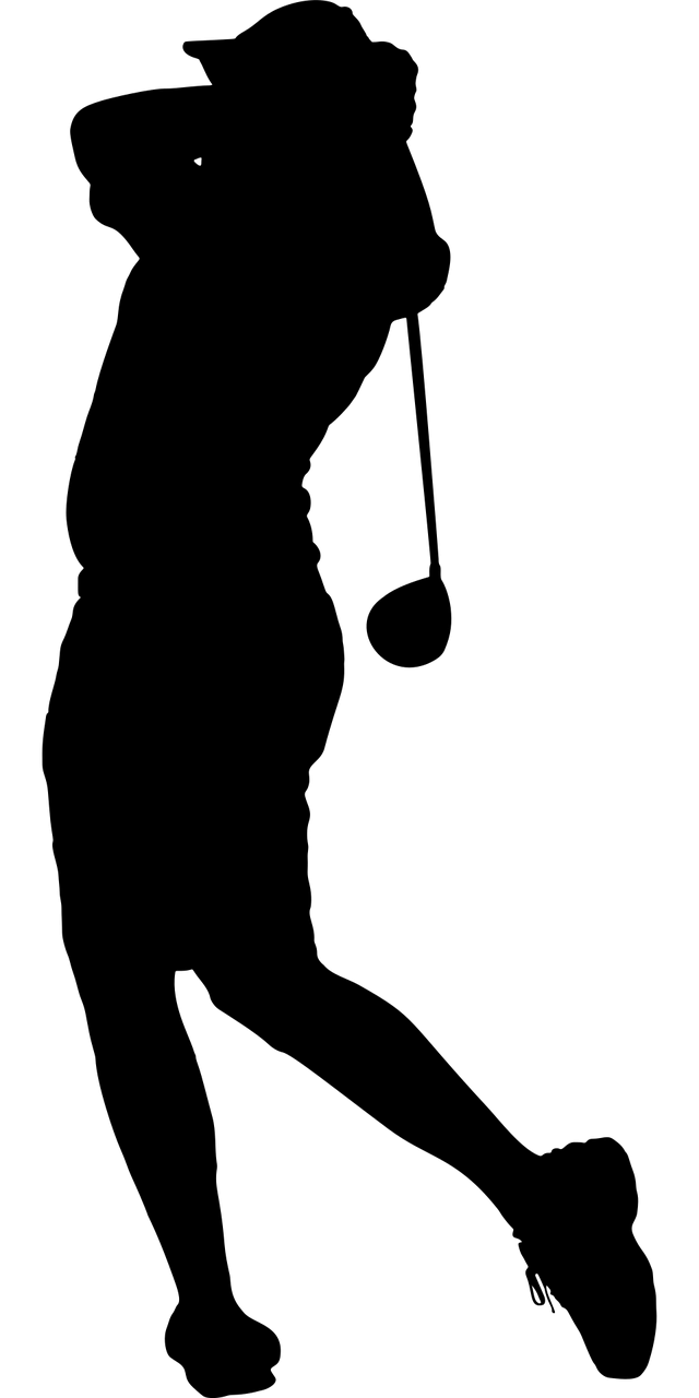 Golf Guy Silhouette Stickdatei – Sport
