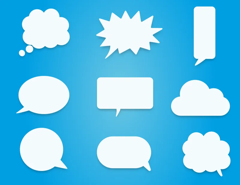 Speech balloons Speech bubbles Thoughts Stickdatei – Fahrzeuge