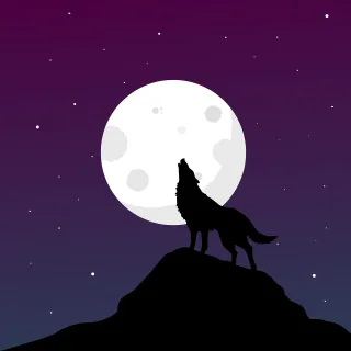 Wolf Nature Howl Stickdatei