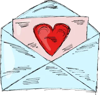 Envelope Love letter Mail Stickdatei