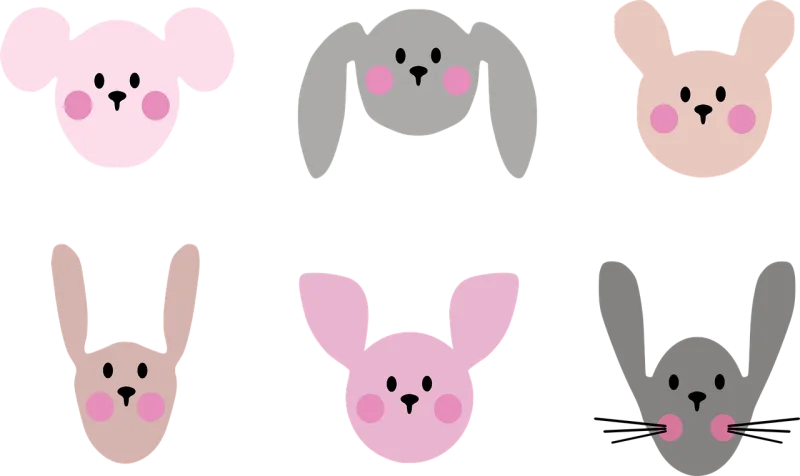 Heads Animals Head Stickdatei – Kinder