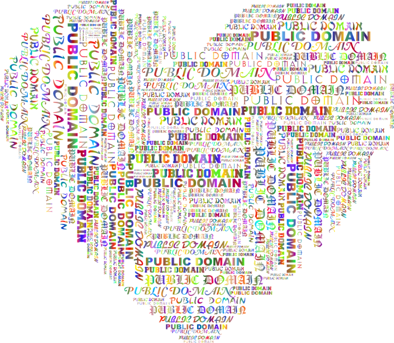 Heart Typography Open source Stickdatei – Natur