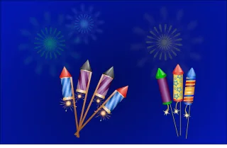 Fireworks Missiles Fireworks rockets Stickdatei