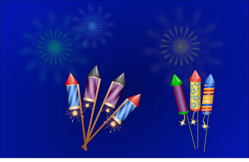 Fireworks Missiles Fireworks rockets Stickdatei – Kinder
